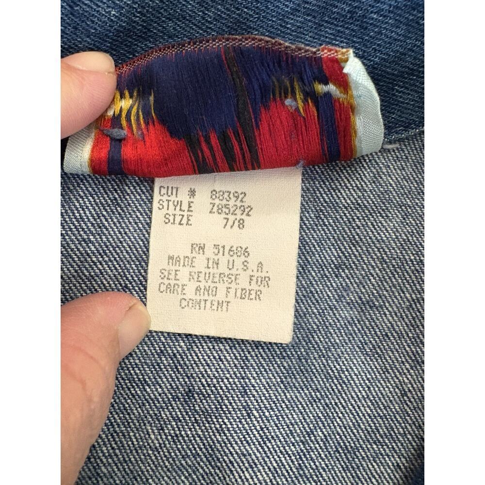 Good show Tickets Clothing Vintage cropped Denim Jean Vest 7/8 western boho zip - Picture 9 of 11